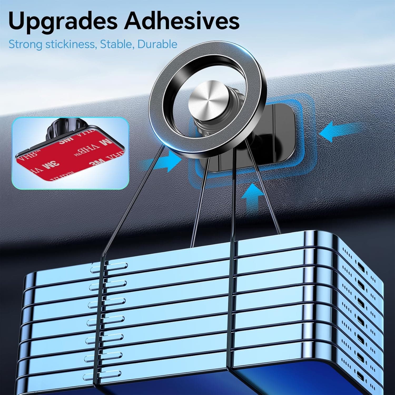 Kaistyle for Magsafe Car Mount【20 Strong Magnets】Magnetic Phone Holder for Car Phone Holder Mount Dash Mounted Holders Cell Phone Holders for Your Car Accessories for Women Men for iPhone 17 16 15 14 thumbnail 5