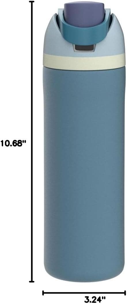 Owala FreeSip Insulated Stainless Steel Water Bottle with Straw, BPA-Free Sports Water Bottle, Great for Travel, 24 Oz, Denim thumbnail 8