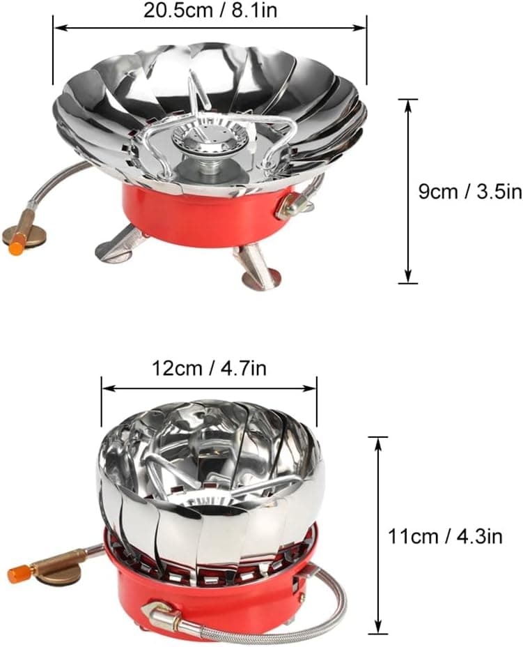 JSEIAJB Piezo Ignition Gas Stove Outdoor Cooking Gas Burner with Extended Pipe for Camping Travel Picnic BBQ Equipment thumbnail 4