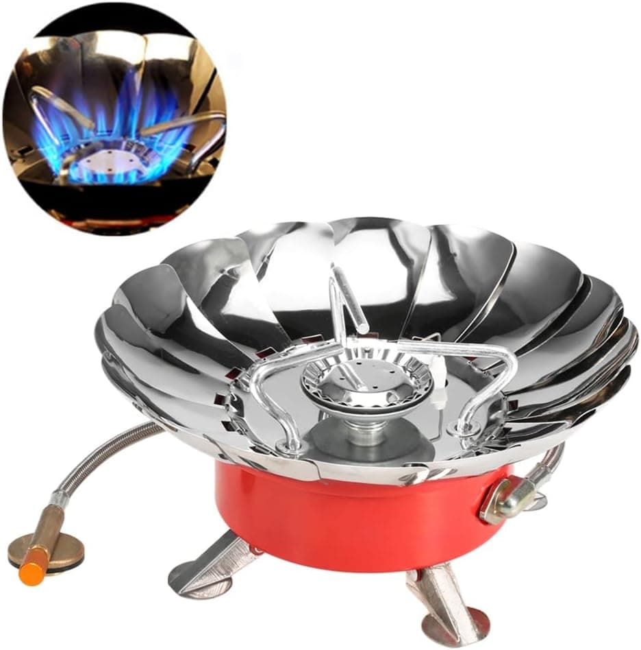 JSEIAJB Piezo Ignition Gas Stove Outdoor Cooking Gas Burner with Extended Pipe for Camping Travel Picnic BBQ Equipment thumbnail 2