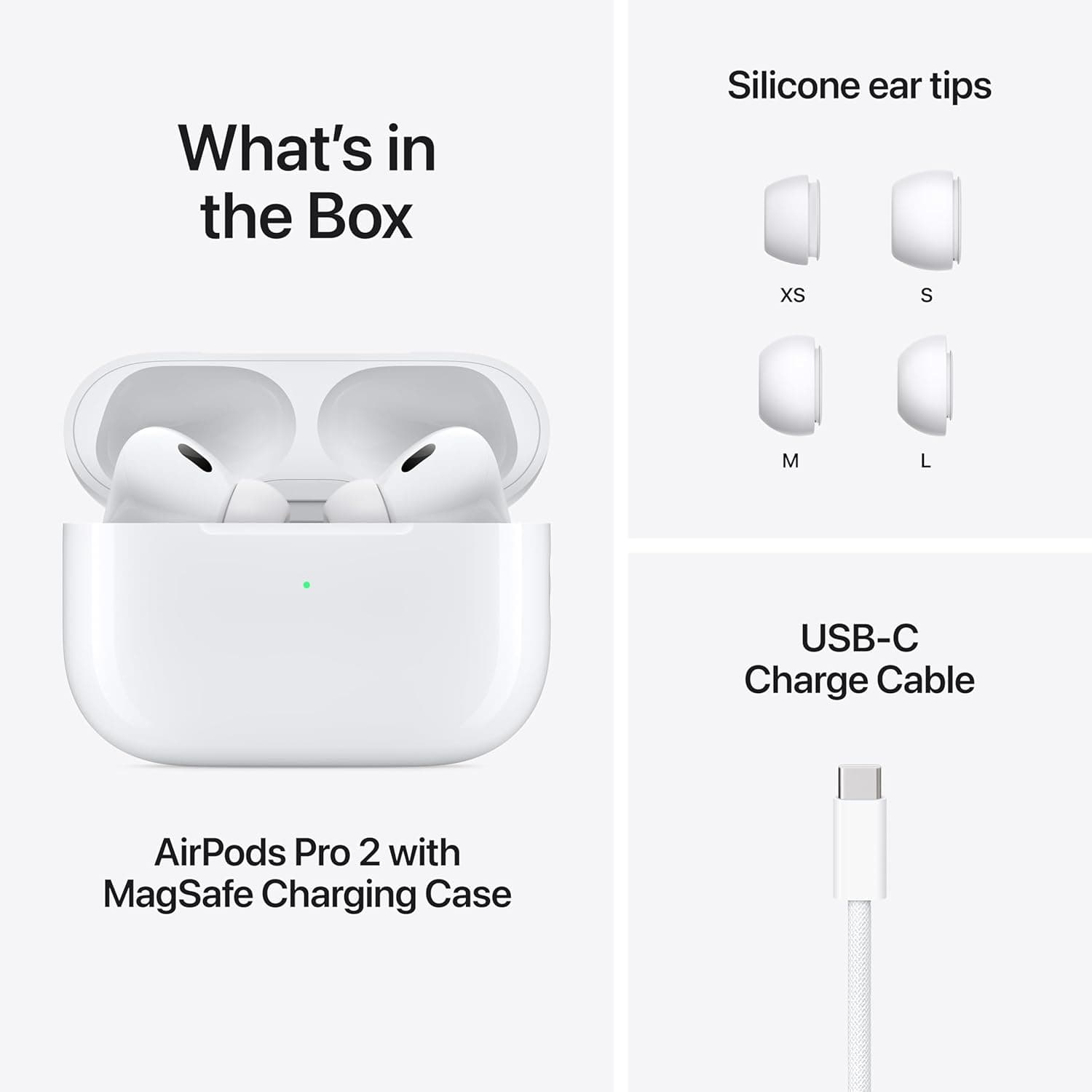 Apple AirPods Pro 2 Wireless Earbuds, Active Noise Cancellation, Hearing Aid Feature, Bluetooth Headphones, Transparency, Personalized Spatial Audio, High-Fidelity Sound, H2 Chip, USB-C Charging thumbnail 8