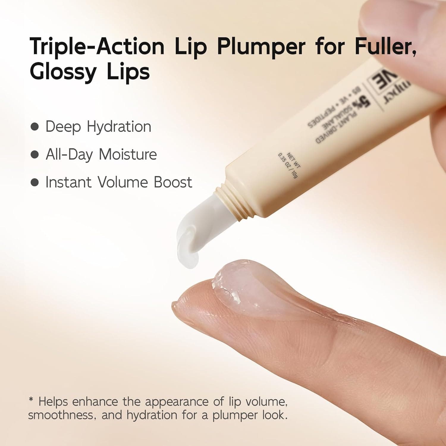 YouthVibe Hydrating Lip Primer & Plumper Gloss - 5% Volufiline™, Squalane, Shea Butter, Collagen, Peptide & PDRN - Moisturizing Lip Care for Smoother, Softer Lips thumbnail 7