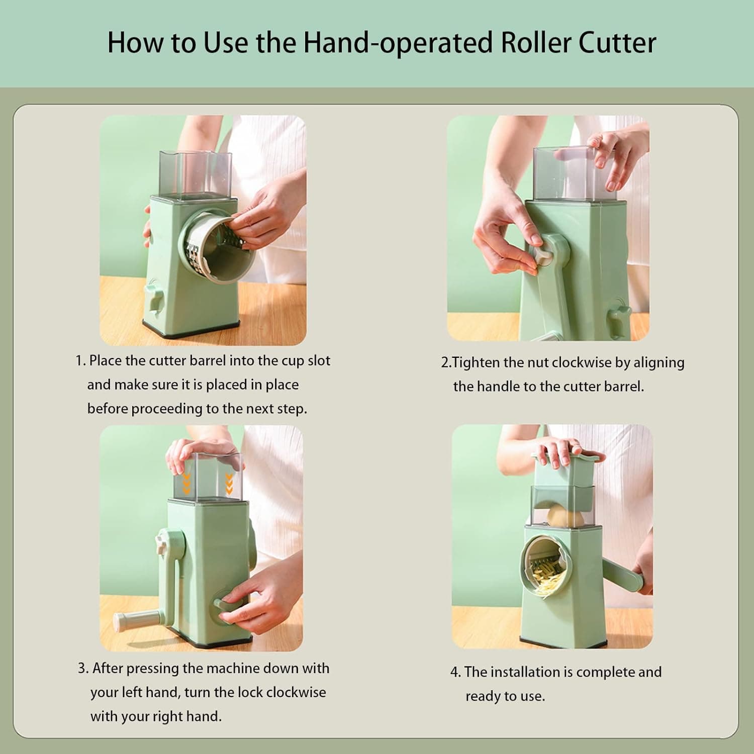 1 PCS Hand Crank Vegetable Cutter Chopper Vegetable Cutter Hand Crank Vegetable cutter Multifunctional Vegetable Cutter Hand-operated Vegetable Cutter Slicer Kitchen Potato Shredder Cutter thumbnail 5