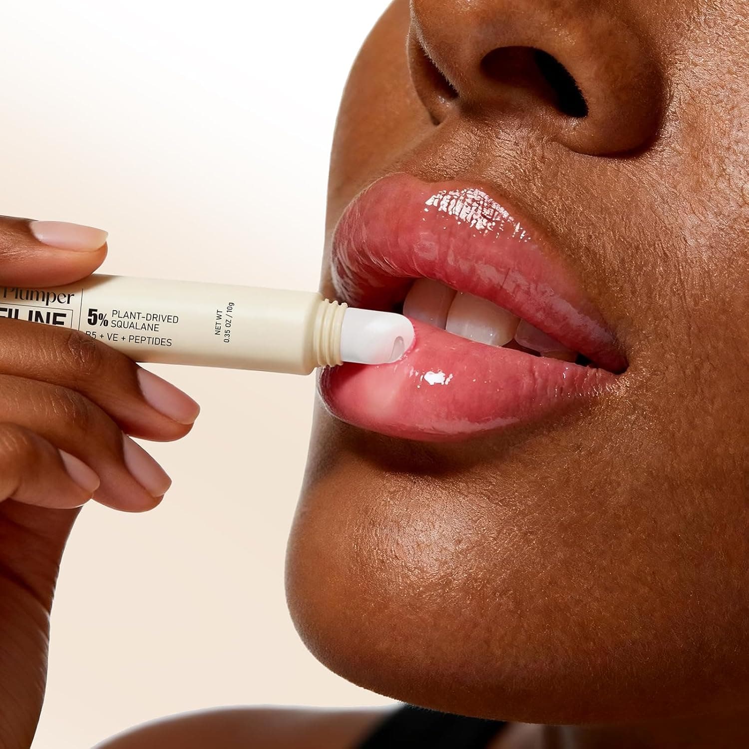 YouthVibe Hydrating Lip Primer & Plumper Gloss - 5% Volufiline™, Squalane, Shea Butter, Collagen, Peptide & PDRN - Moisturizing Lip Care for Smoother, Softer Lips thumbnail 6