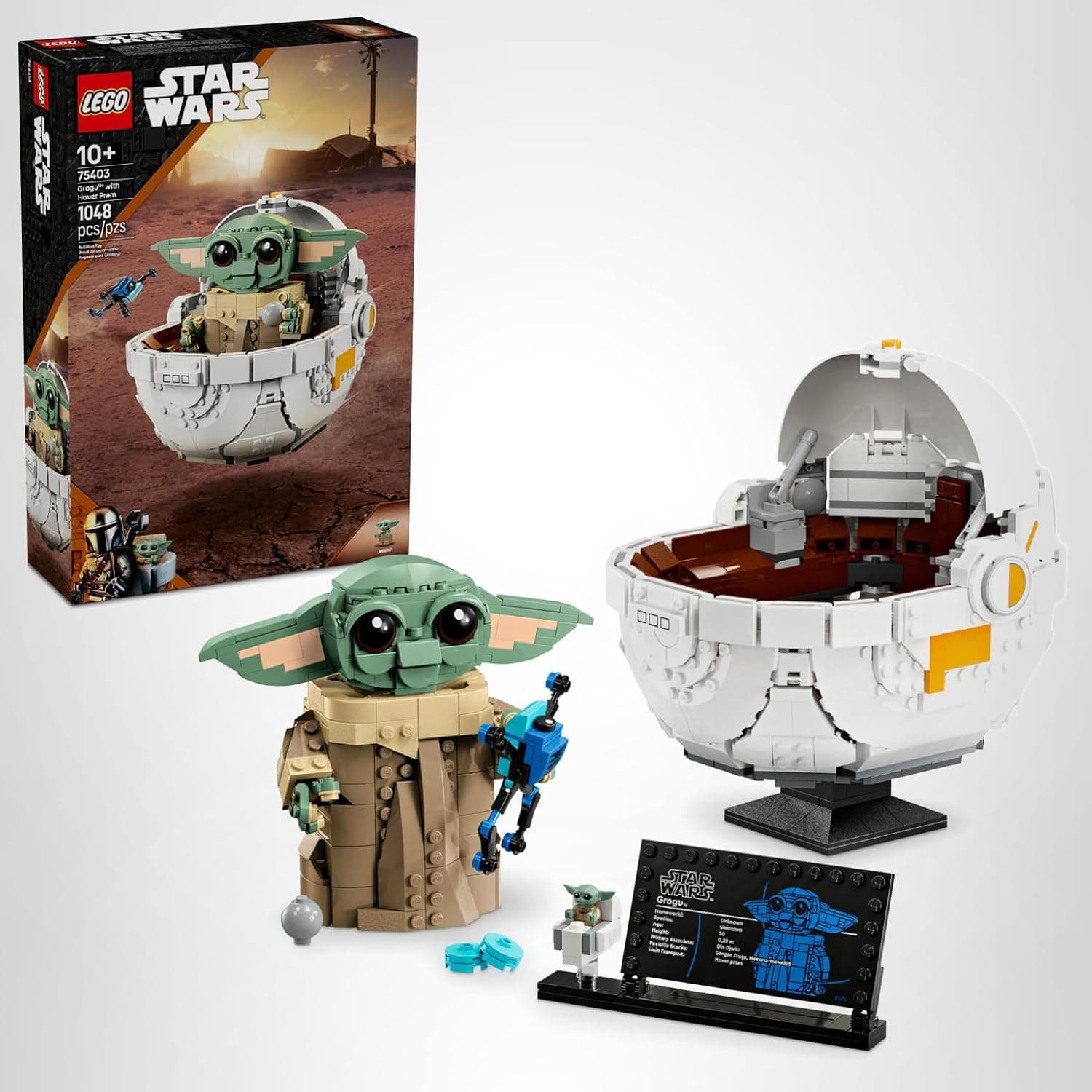 LEGO Star Wars Grogu with Hover Pram Building Toy Set - Star Wars Toy for Kids, Boys & Girls, Ages 10+ - Gift Idea for Birthday - 75403 thumbnail 7