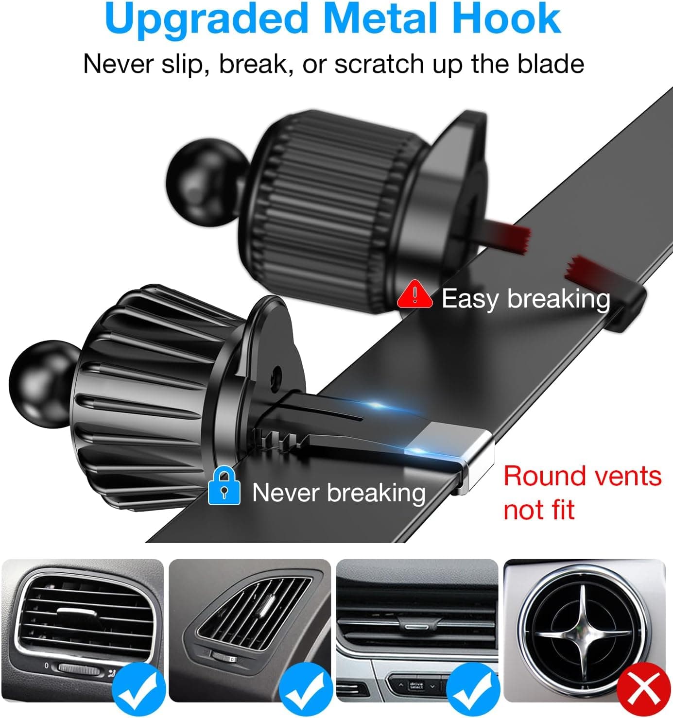 Kaistyle for MagSafe Car Mount Charger【Stronger Magnets】iPhone Magnetic Wireless Car Charger【Dashboard+Vent】 for Magsafe Charger Cell Phone Car Mount for iPhone 17 Pro Max 16 15 14 13 12 MagSafe Cases thumbnail 7