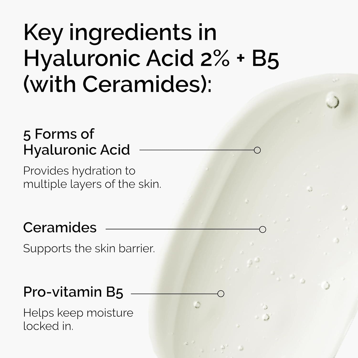 The Ordinary Hyaluronic Acid 2% + B5 (with Ceramides), Multi-Depth Hydration Serum for Plumper, Smoother Skin thumbnail 3