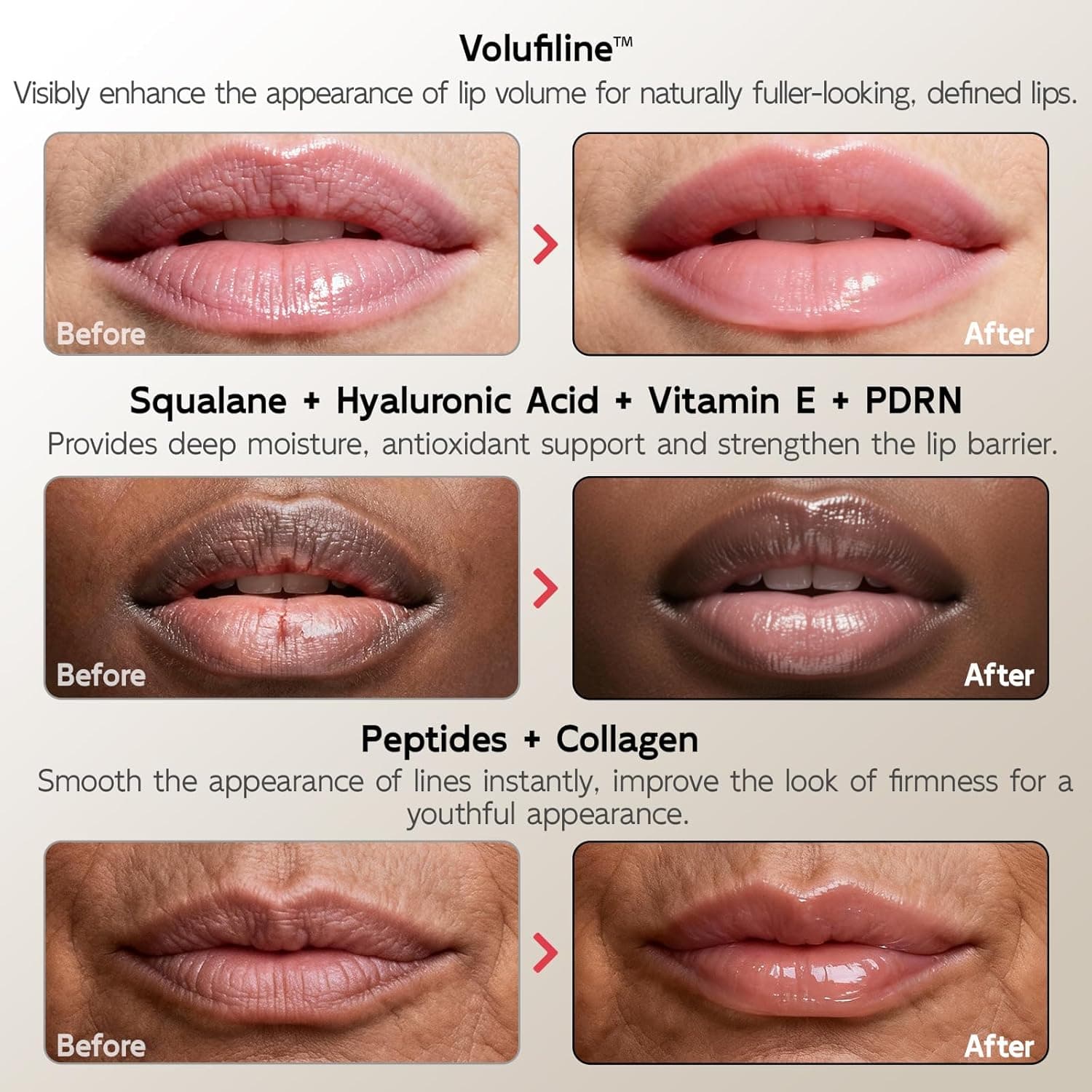 YouthVibe Hydrating Lip Primer & Plumper Gloss - 5% Volufiline™, Squalane, Shea Butter, Collagen, Peptide & PDRN - Moisturizing Lip Care for Smoother, Softer Lips thumbnail 4