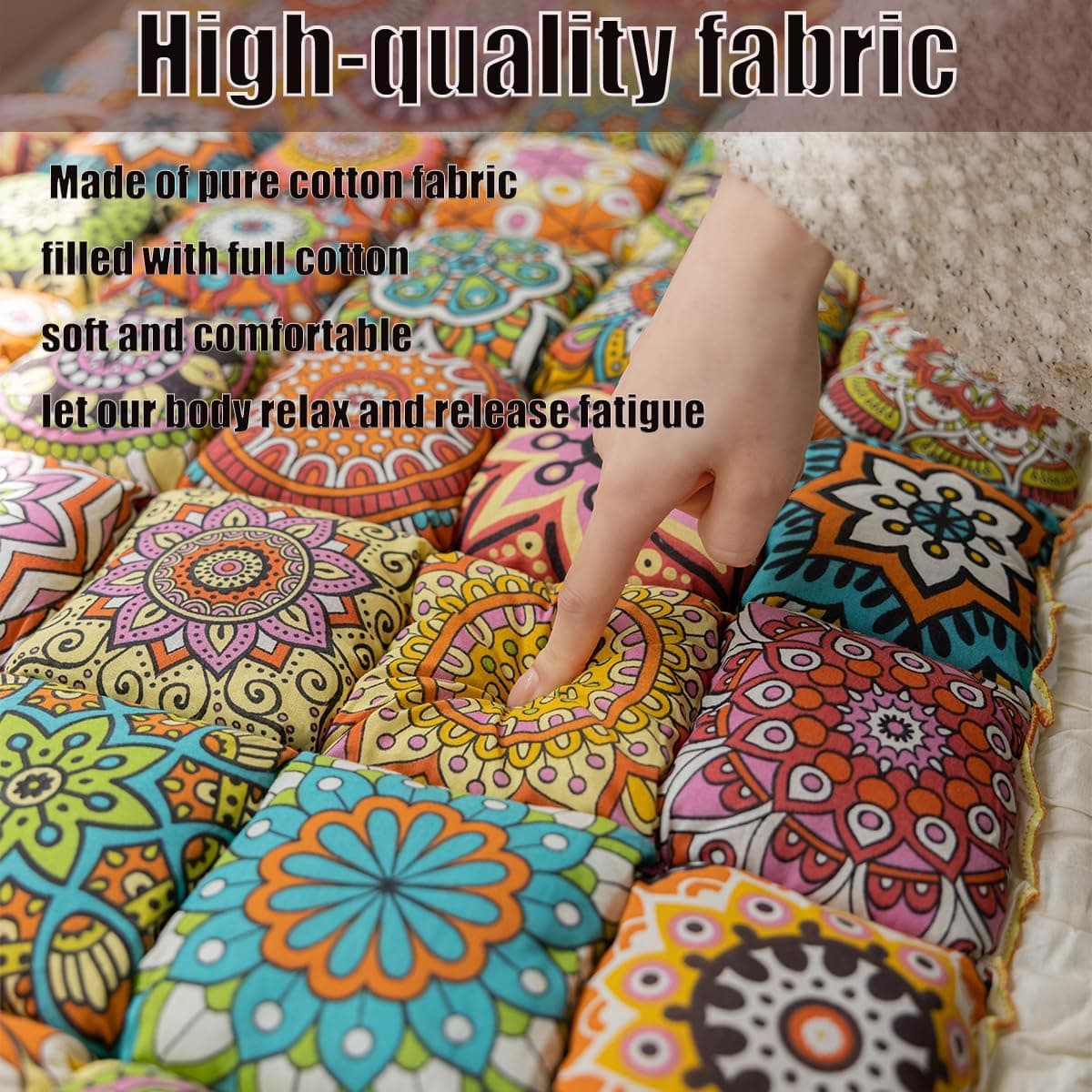 Funny Pet Couch Covers for Sofa Plush Checker Couch Cover for 3 Cushion Couch Sofa Pet Friendly (Bohemia Orange,70x150 cm/27.6x59.06 in) thumbnail 3