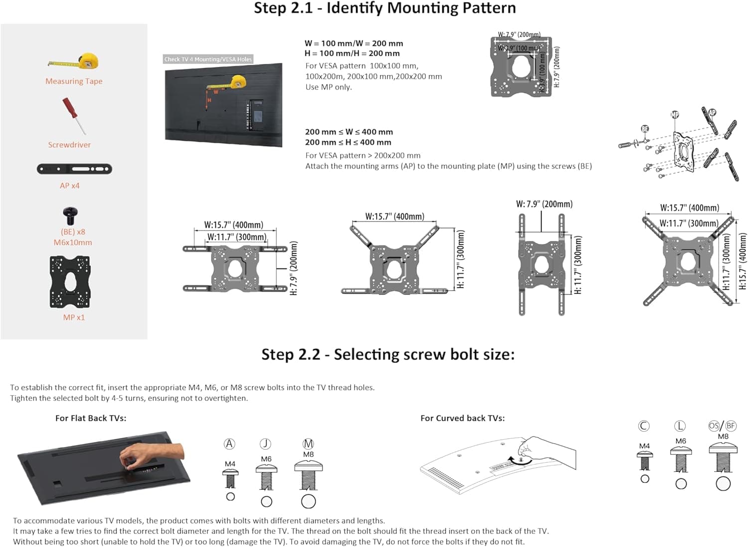 Amazon Basics Full Motion Articulating TV Monitor Wall Mount for 26" to 55" TVs and Flat Panels up to 80 Lbs, Black thumbnail 8