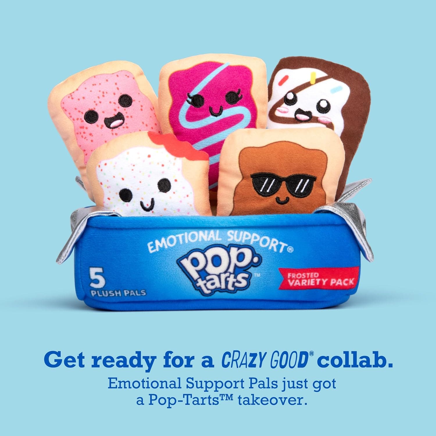 Pop-Tarts™ Emotional Support by Relatable, Snack-Inspired Pals, Full of Bite-Sized Plushies and Cute Stuff, Unexpected Funny Gifts for Loved Ones, Includes 5 Plush Pals with Plush Box thumbnail 2