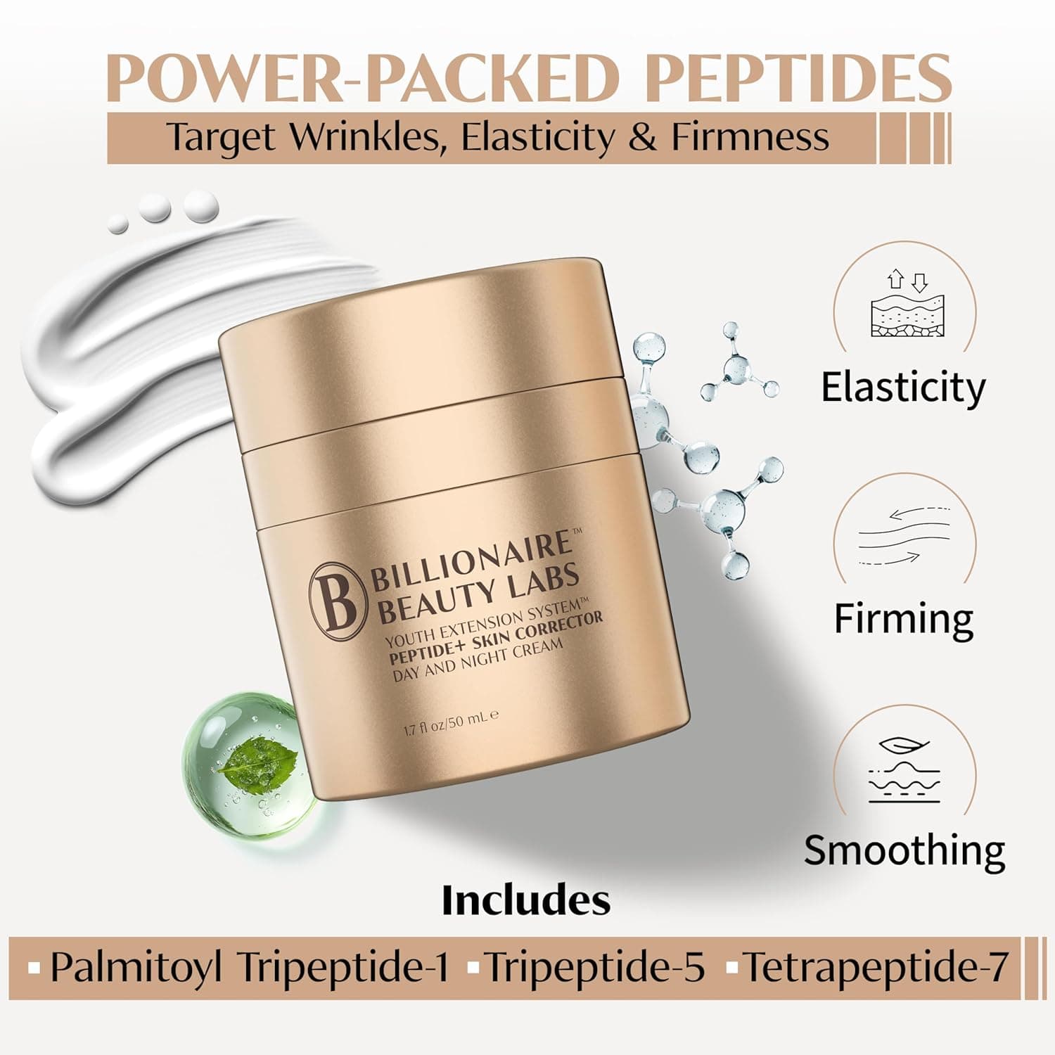 Collagen Booster Peptide Face Cream w Hyaluronic Acid – Peptide Face Moisturizer for Women, Hydrating, Non-Greasy, for Firming, Smoothing, Younger-Looking Skin, Fragrance-Free thumbnail 2
