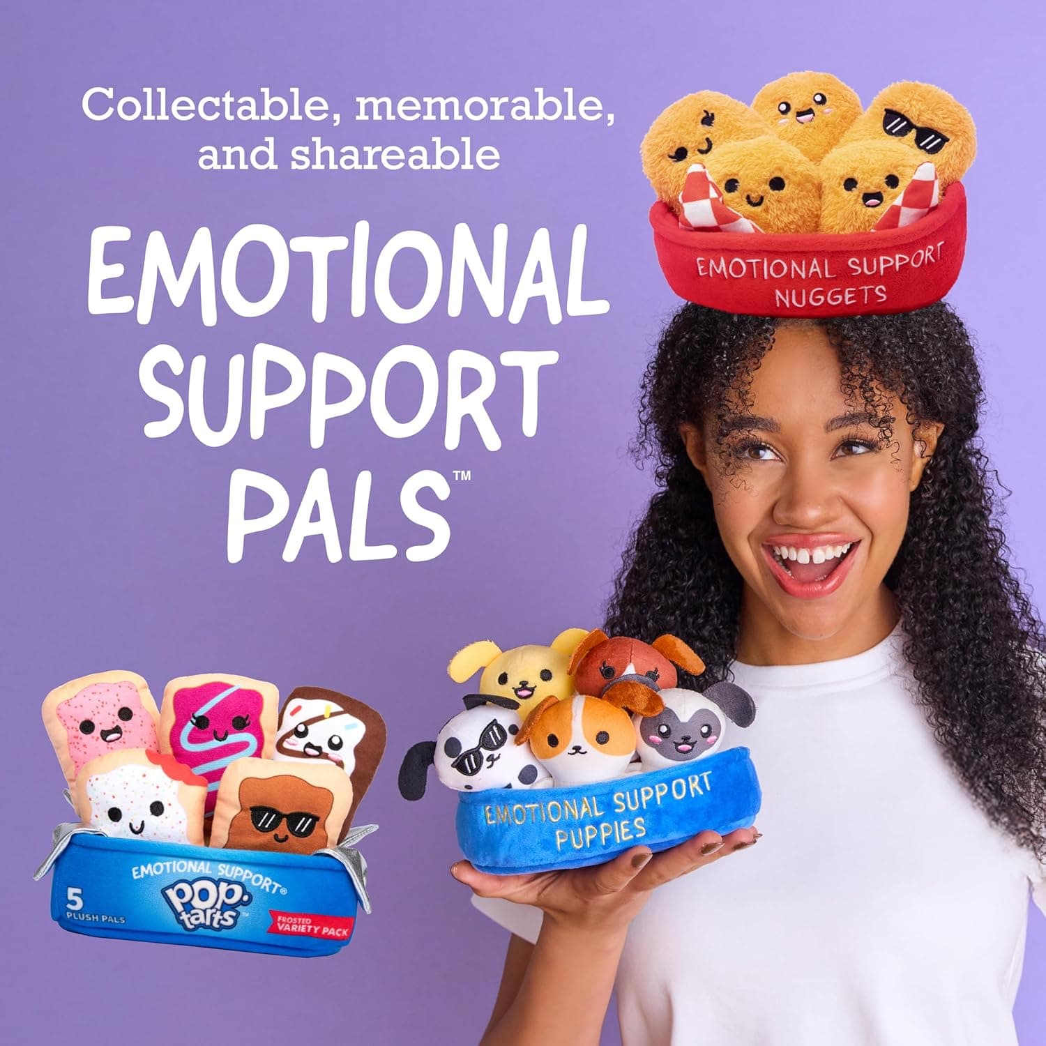 Pop-Tarts™ Emotional Support by Relatable, Snack-Inspired Pals, Full of Bite-Sized Plushies and Cute Stuff, Unexpected Funny Gifts for Loved Ones, Includes 5 Plush Pals with Plush Box thumbnail 5