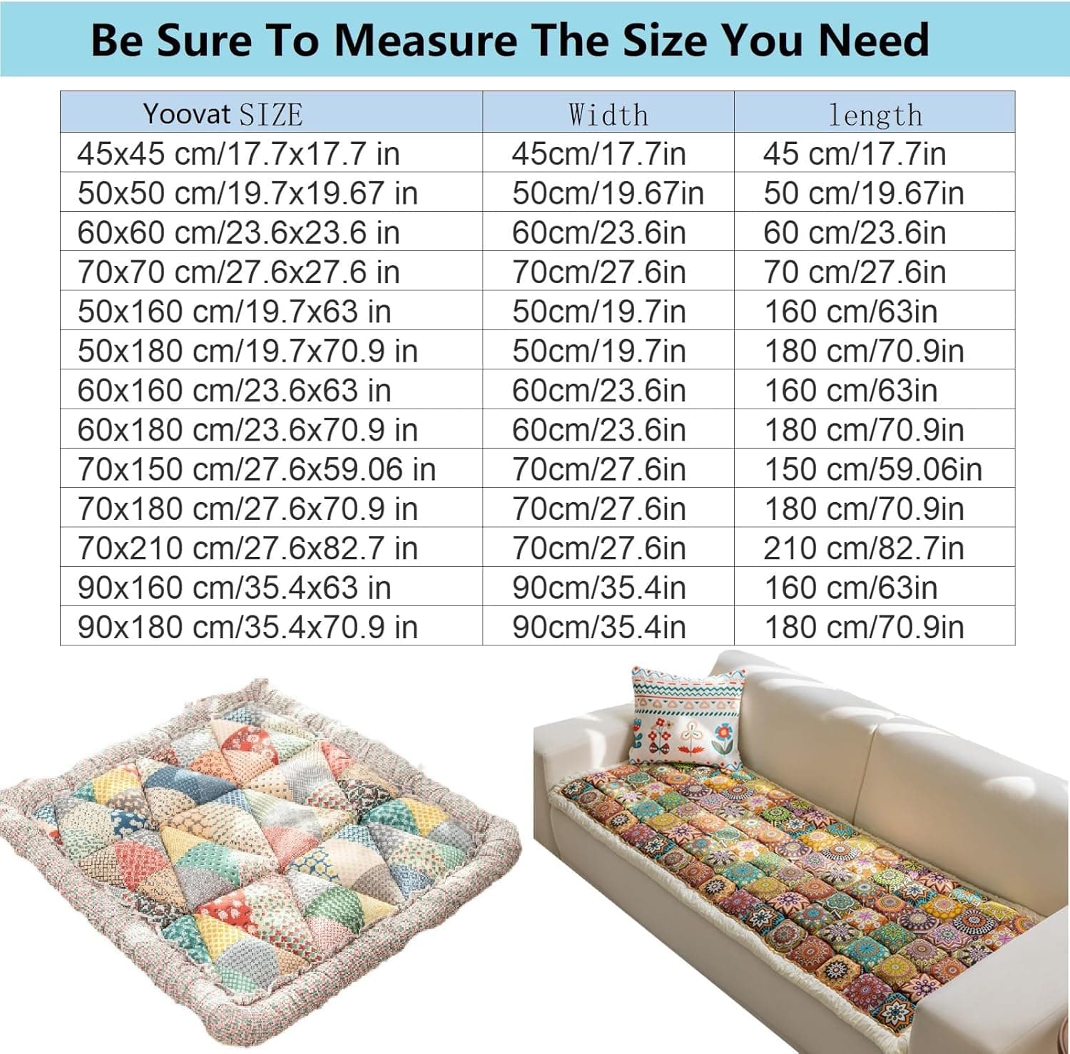 Funny Pet Couch Covers for Sofa Plush Checker Couch Cover for 3 Cushion Couch Sofa Pet Friendly (Bohemia Orange,70x150 cm/27.6x59.06 in) thumbnail 2