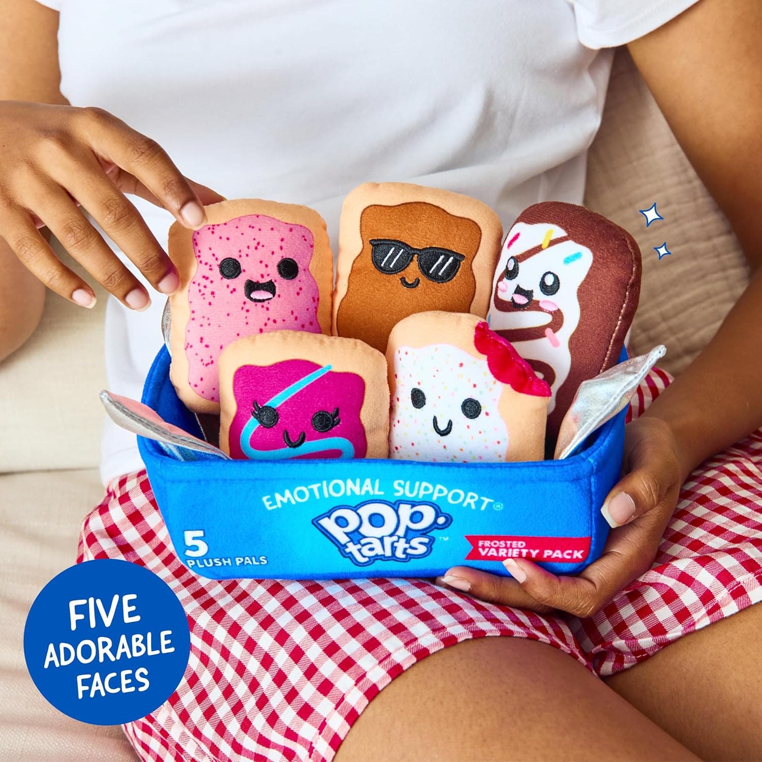 Pop-Tarts™ Emotional Support by Relatable, Snack-Inspired Pals, Full of Bite-Sized Plushies and Cute Stuff, Unexpected Funny Gifts for Loved Ones, Includes 5 Plush Pals with Plush Box thumbnail 3