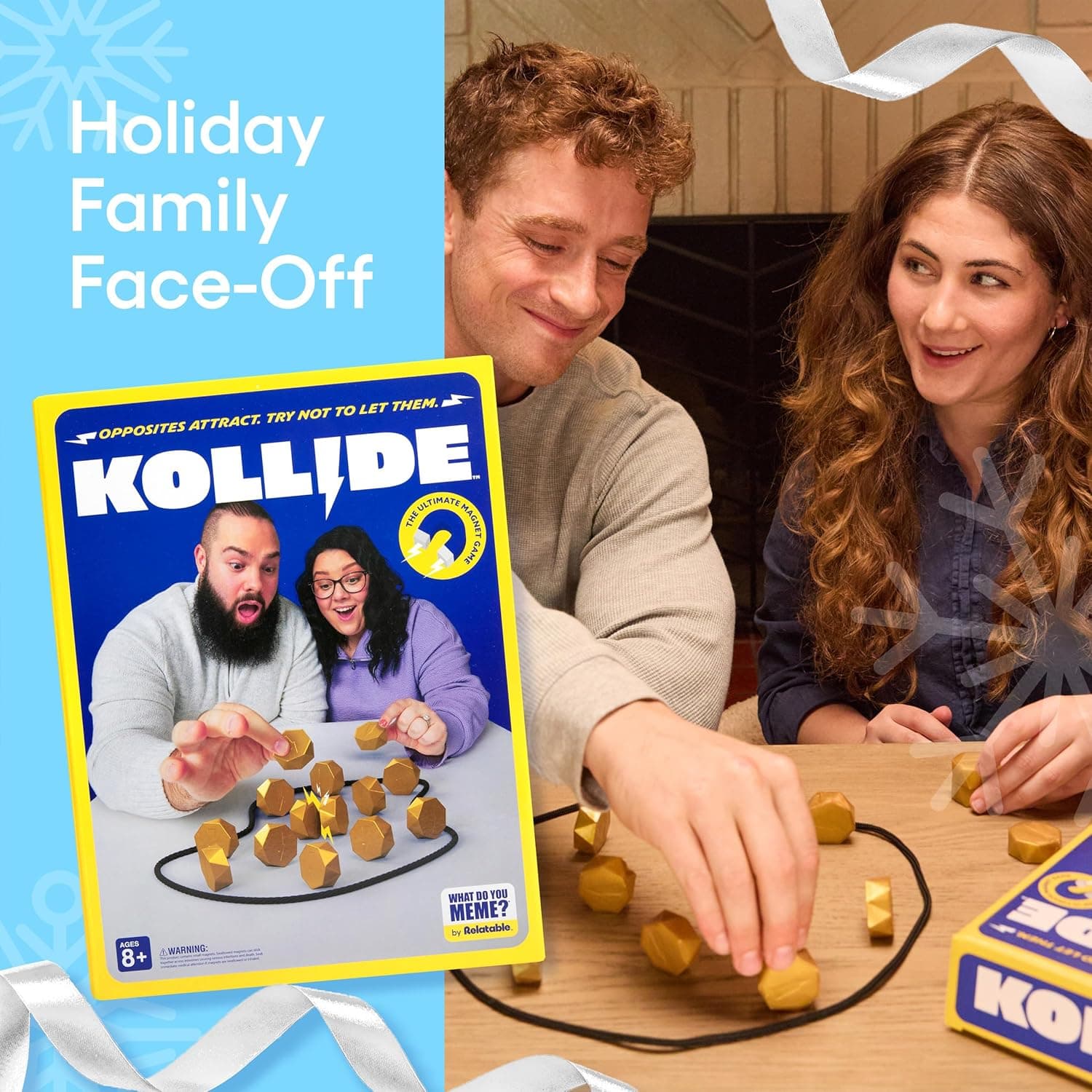 Kollide By Relatable, Exciting Magnetic Game For Family Game Night, Great Fun Games For Kids, Includes 1 Rope, 20 Magnets, And Instructions, Perfect Stocking Stuffers, Thanksgiving Activities for Kids thumbnail 3