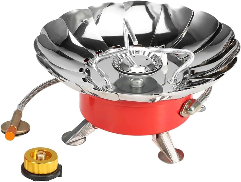 JSEIAJB Piezo Ignition Gas Stove Outdoor Cooking Gas Burner with Extended Pipe for Camping Travel Picnic BBQ Equipment